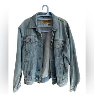 Vintage Wrangler Hero Denim Jacket | 90s Light Wash Trucker Jean Jacket Size S